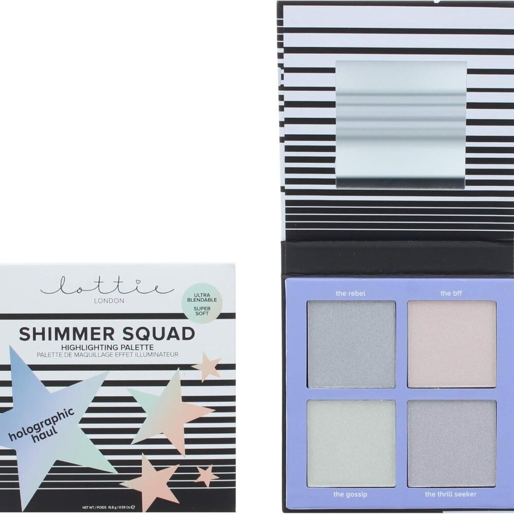 Lottie Shimmer Squad Highlighting Palette, Holographic Haul